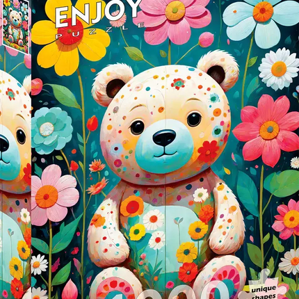 Enjoy Flower Teddy Bear Puzzel 1000 Stukjes