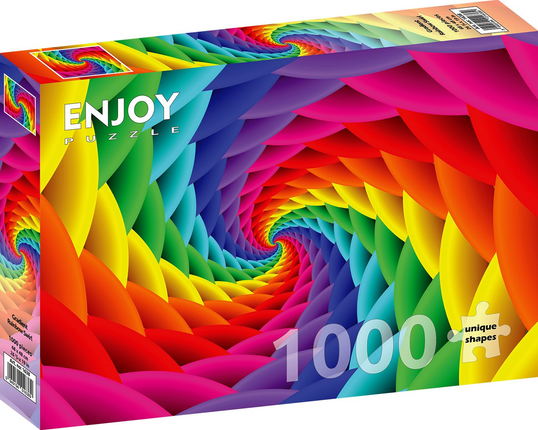 Enjoy Gradient Rainbow Swirl Puzzel 1000 Stukjes
