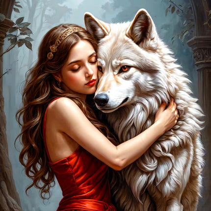 Enjoy Lady and the Wolf Puzzel 1000 Stukjes