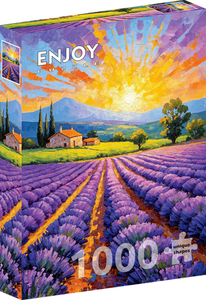 Enjoy Lavender Sunset Puzzel 1000 Stukjes