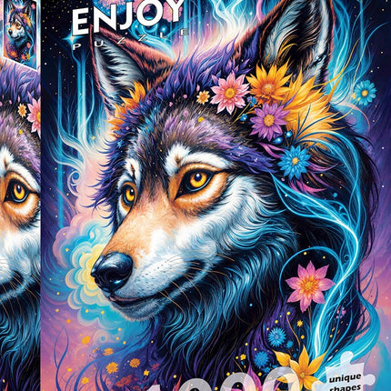 Enjoy Magical Wolf Portrait Puzzel 1000 Stukjes