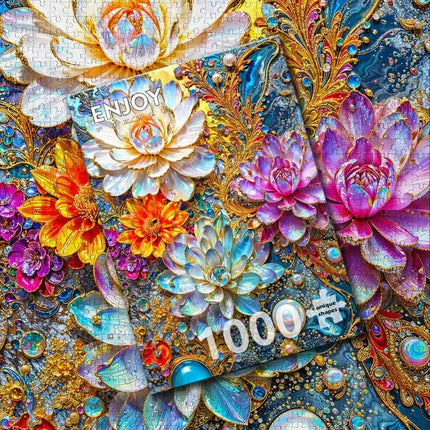Enjoy Pearlescent Waterlilies Puzzel 1000 Stukjes