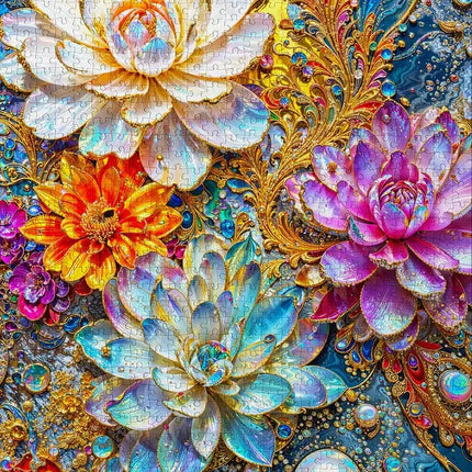 Enjoy Pearlescent Waterlilies Puzzel 1000 Stukjes