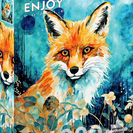 Enjoy Red Fox on Blue Puzzel 1000 Stukjes