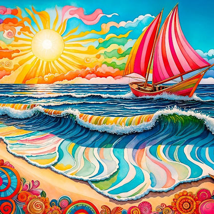 Enjoy Sailing at Sunrise Puzzel 1000 Stukjes