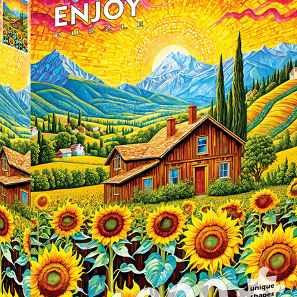 Enjoy Sunflower House Puzzel 1000 Stukjes