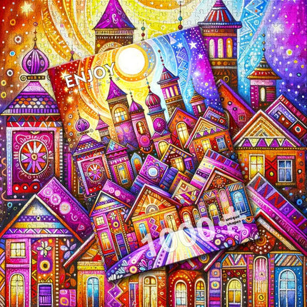 Enjoy Violet Town Puzzel 1000 Stukjes