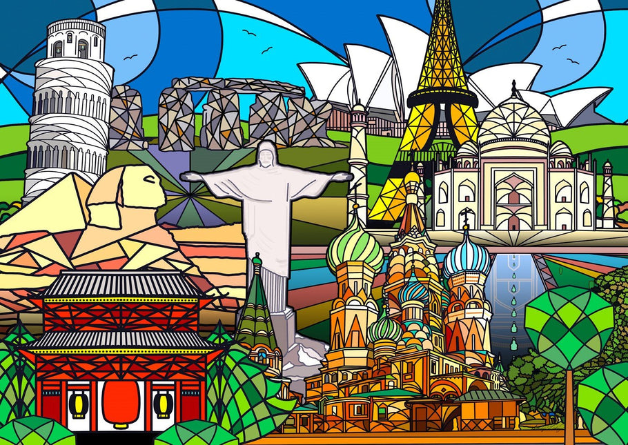 Enjoy World Landmarks Puzzel 1000 Stukjes
