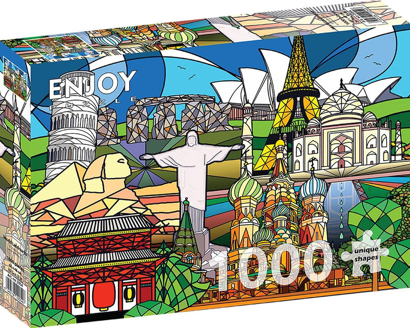 Enjoy World Landmarks Puzzel 1000 Stukjes