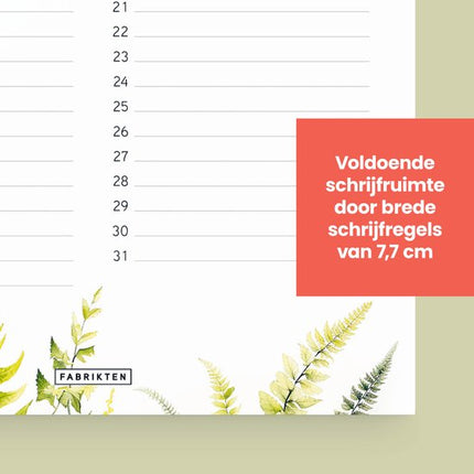 Fabrikten Verjaardagskalender Carino A4