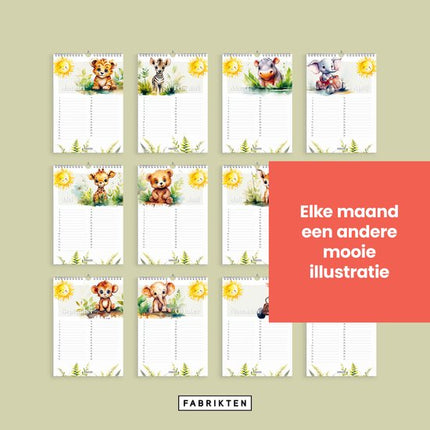 Fabrikten Verjaardagskalender Carino A4