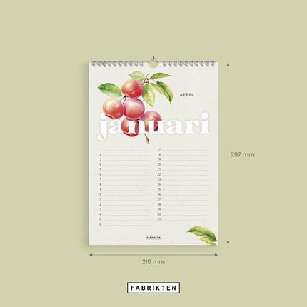 Fabrikten Verjaardagskalender Frutta A4