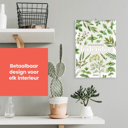 Fabrikten Verjaardagskalender Herbe A4