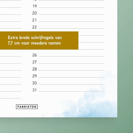 Fabrikten Verjaardagskalender Katten A4
