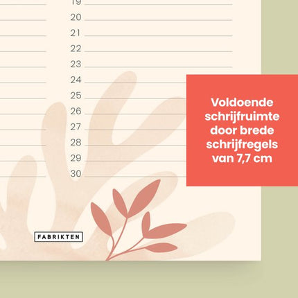 Fabrikten Verjaardagskalender Kico A4