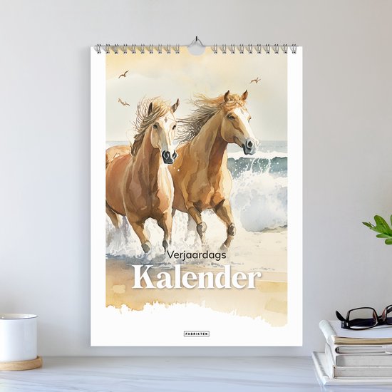 Fabrikten Verjaardagskalender Paarden A4