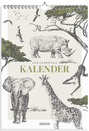 Fabrikten Verjaardagskalender Safari A4