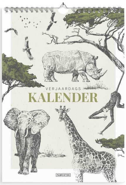 Fabrikten Verjaardagskalender Safari A4
