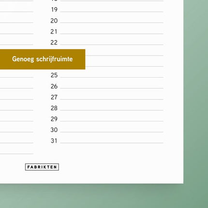 Fabrikten Verjaardagskalender Tropisch A4