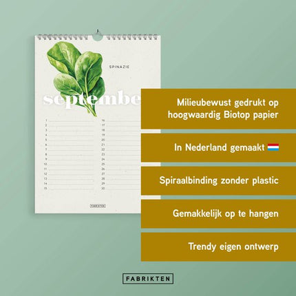 Fabrikten Verjaardagskalender Verdure A4