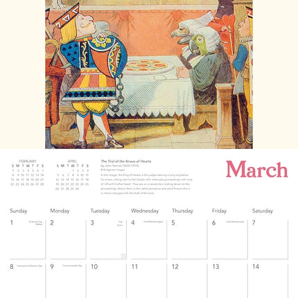 Flame Tree Alice in Wonderland Kalender 2026