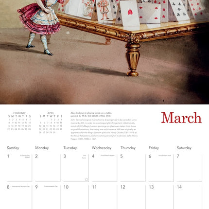 Flame Tree Alice's Adventures in Wonderland Kalender 2026