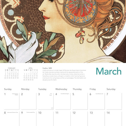 Flame Tree Alphonse Mucha Kalender 2026