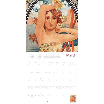 Flame Tree Alphonse Mucha Kalender 2027
