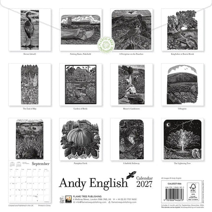 Flame Tree Andy English Kalender 2027