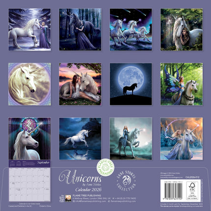 Flame Tree Anne Stokes Unicorns Kalender 2026