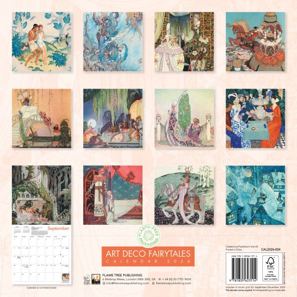 Flame Tree Art Deco Fairytales Kalender 2026