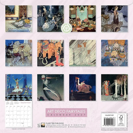 Flame Tree Art Deco Fairytales Kalender 2027
