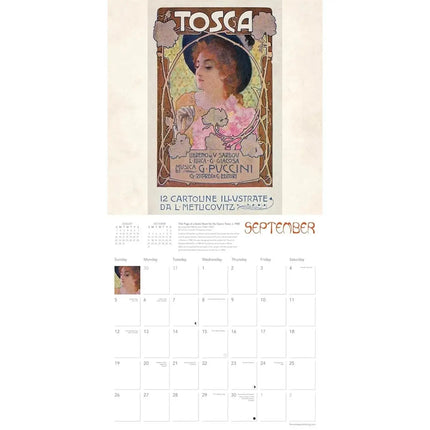 Flame Tree Art Nouveau Posters Kalender 2027