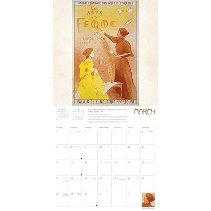 Flame Tree Art Nouveau Posters Kalender 2027