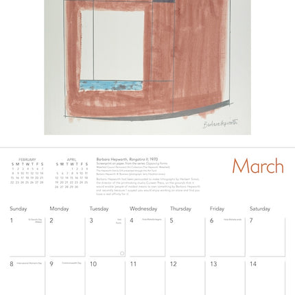 Flame Tree Barbara Hepworth Kalender 2026