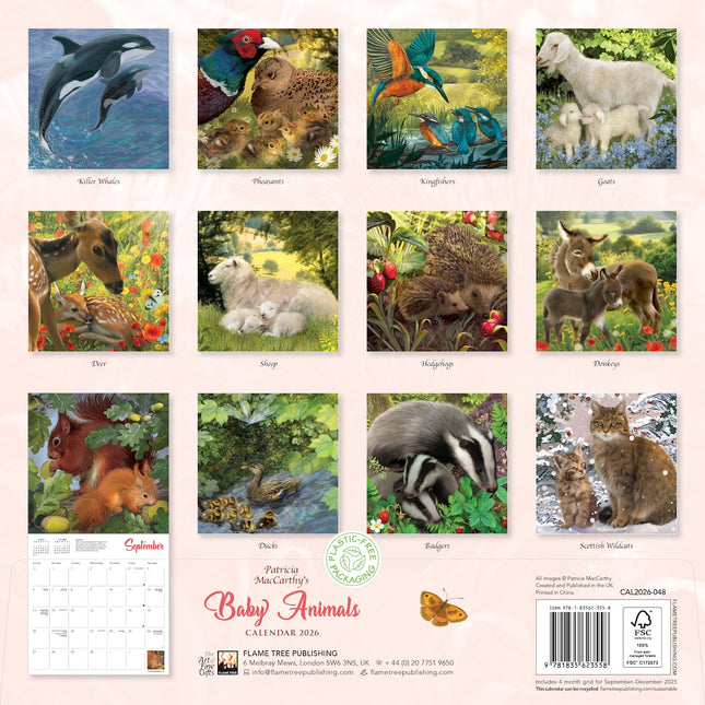 Flame Tree Beautiful Babies Kalender 2026