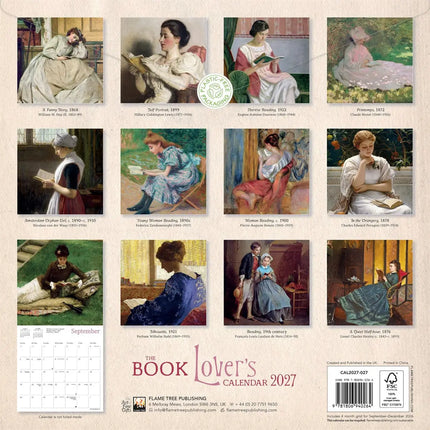 Flame Tree Book Lovers Kalender 2027