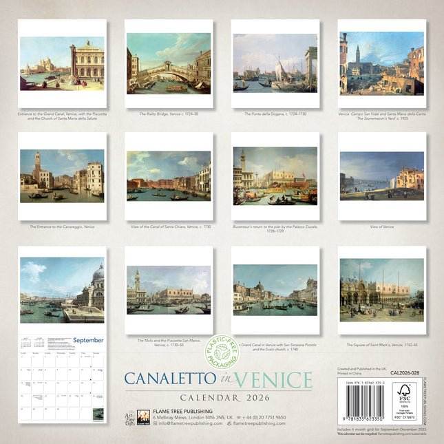 Flame Tree Canaletto in Venice Kalender 2026
