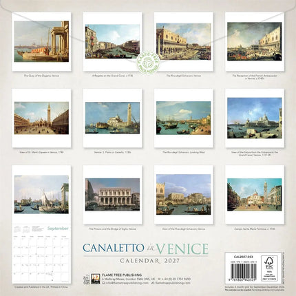 Flame Tree Canaletto in Venice Kalender 2027
