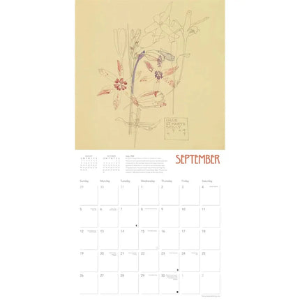Flame Tree Charles Rennie Mackintosh Kalender 2027