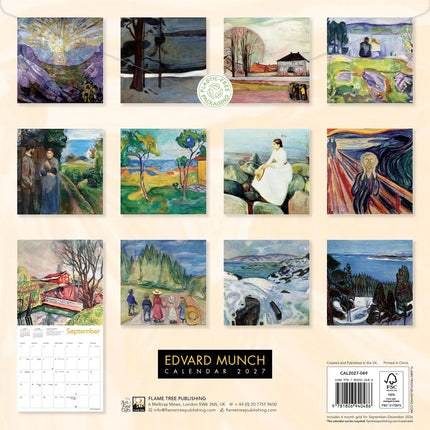 Flame Tree Edvard Munch Kalender 2027
