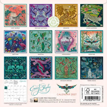 Flame Tree Emma J Shipley Kalender 2027 Mini