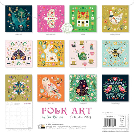 Flame Tree Folk Art by Bee Brown Kalender 2027
