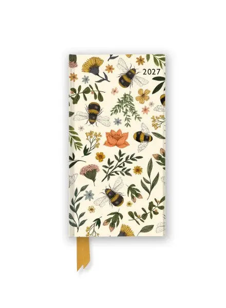 Flame Tree Garden Bees Slimline Pocketagenda 2027