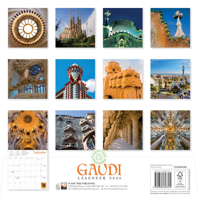 Flame Tree Gaudi Kalender 2026