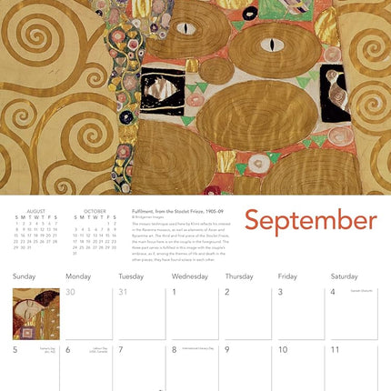 Flame Tree Gustav Klimt Kalender 2027