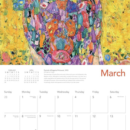 Flame Tree Gustav Klimt Kalender 2027