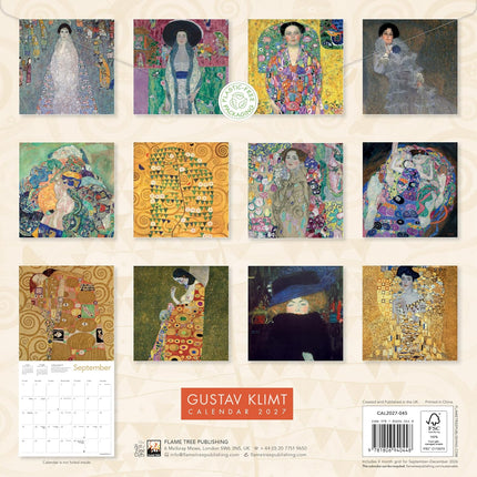 Flame Tree Gustav Klimt Kalender 2027
