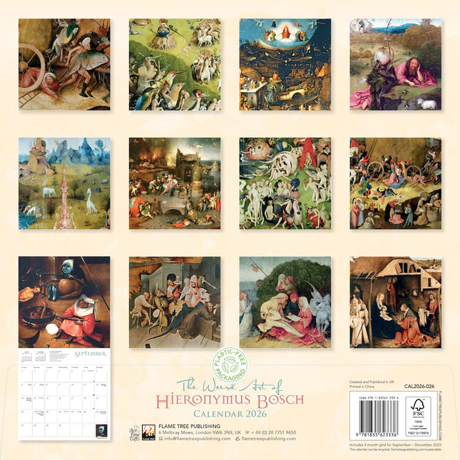 Flame Tree Hieronymus Bosch Kalender 2026
