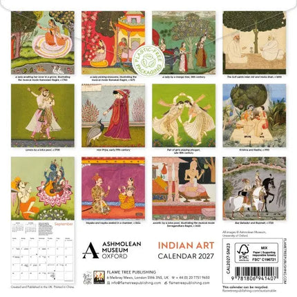 Flame Tree Indian Art Kalender 2027 Mini